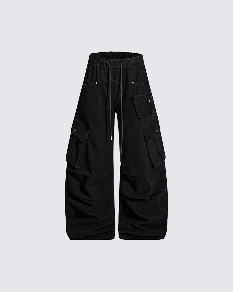 100% Cotton Multi-Pocket Cargo Pants - Image 3
