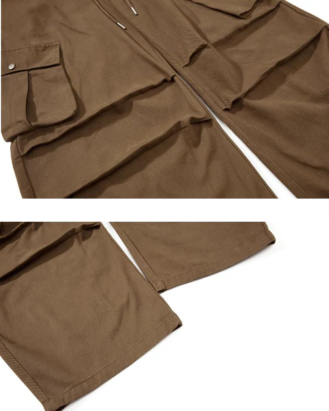 100% Cotton Multi-Pocket Cargo Pants - Image 4