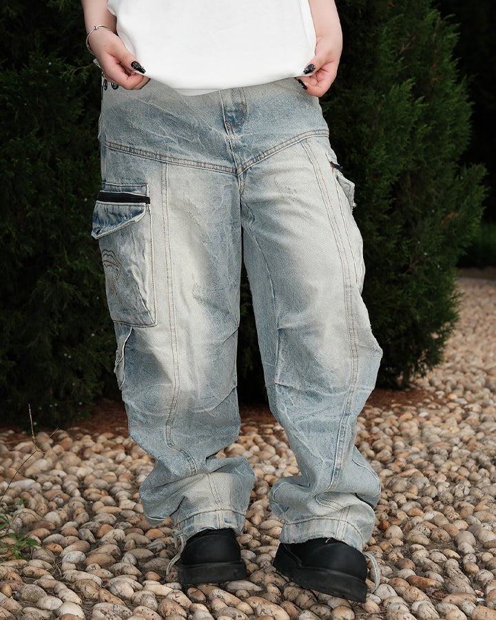 14-Ounce Heavyweight Vintage Washed Denim Pants - Image 2
