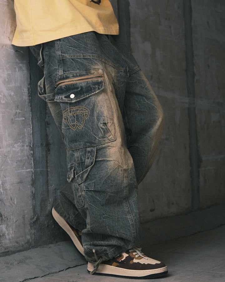 14-Ounce Heavyweight Vintage Washed Denim Pants - Image 3