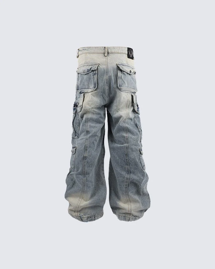 14-Ounce Heavyweight Vintage Washed Denim Pants - Image 5