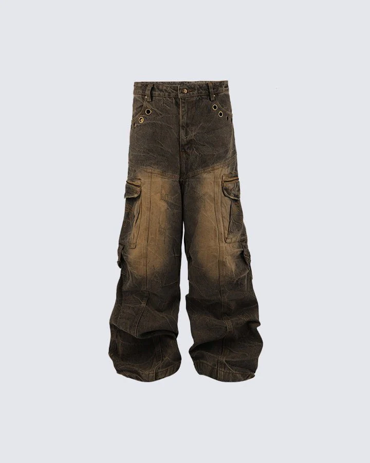 14-Ounce Heavyweight Vintage Washed Denim Pants - Image 6