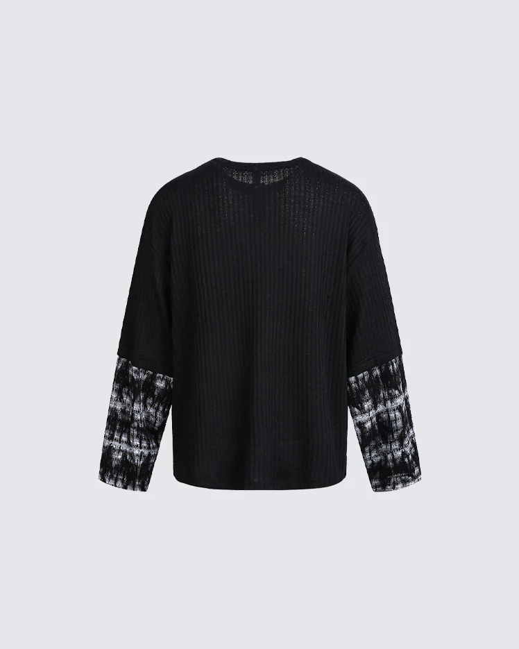 2026 Vintage Ribbed Texture Sweatshirt - Image 2