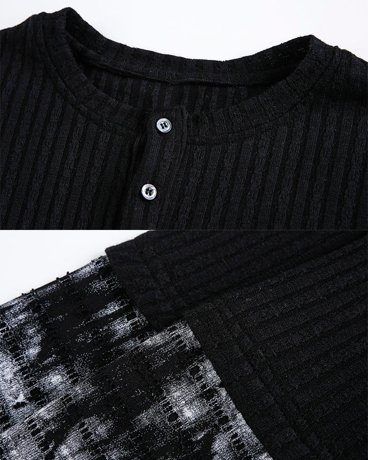 2026 Vintage Ribbed Texture Sweatshirt - Image 3