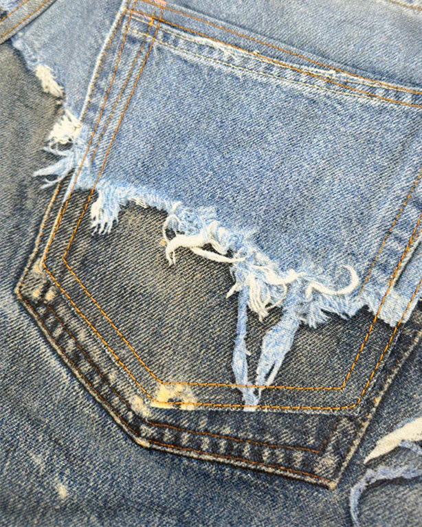 3D Print Denim Capri Shorts - Image 2