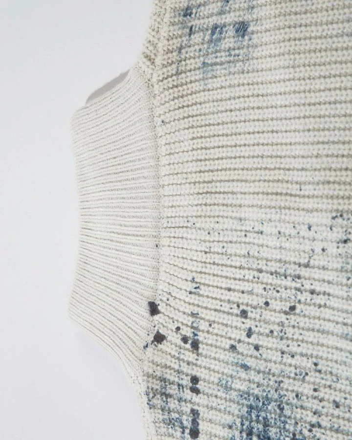 Abstract Print Knitted Jacket - Image 4