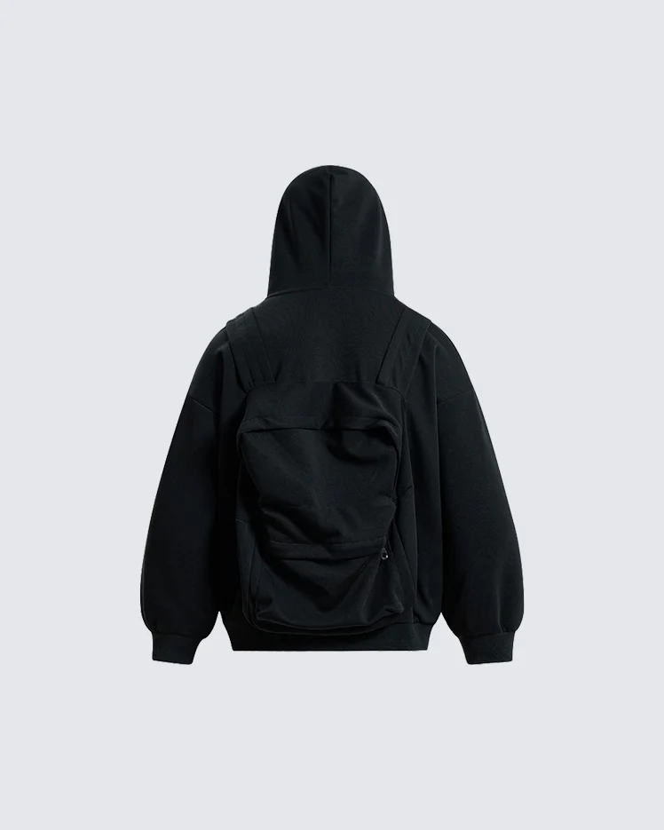 American 3D Backpack Hooded Zip-Up Sweatshirt - Image 3