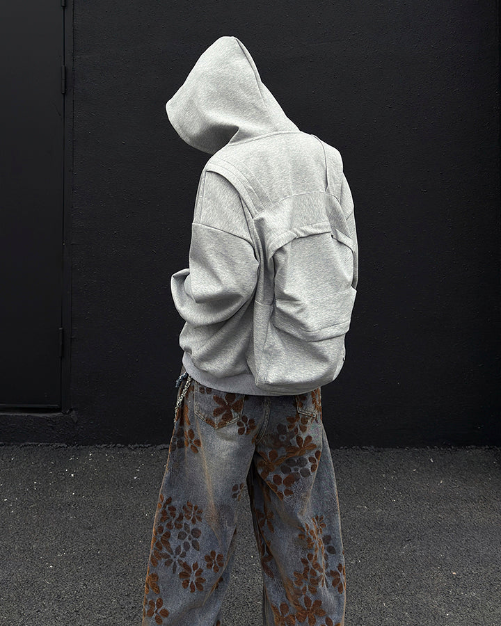 American 3D Backpack Hooded Zip-Up Sweatshirt - Image 5