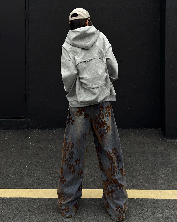 American 3D Backpack Hooded Zip-Up Sweatshirt - Image 7