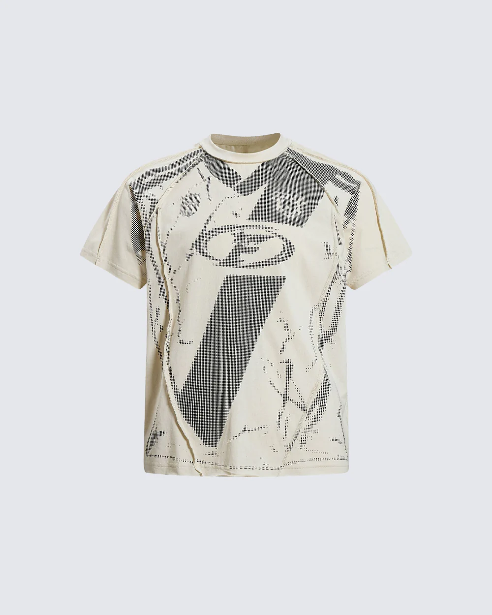 American Black Mesh Number Print Tee - Image 3