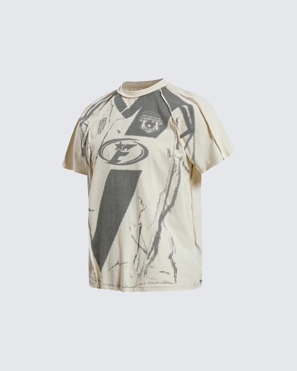 American Black Mesh Number Print Tee - Image 7