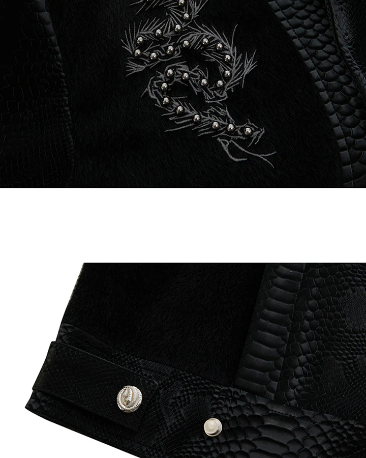 American Cropped Leather Jacket - Image 7