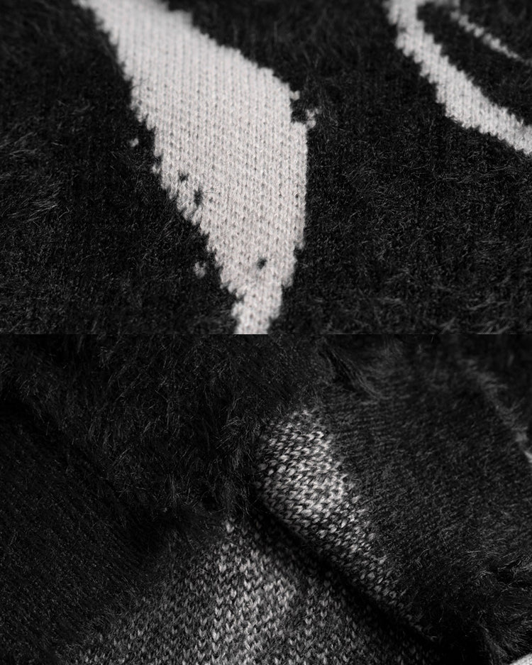 American Dark Aesthetic Distressed Turtleneck Sweater - Image 5