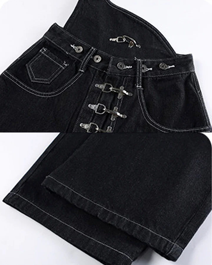 American Detachable 3-Way Strap Overalls - Image 11