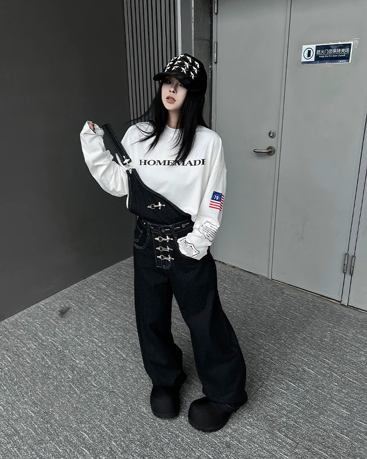 American Detachable 3-Way Strap Overalls - Image 6