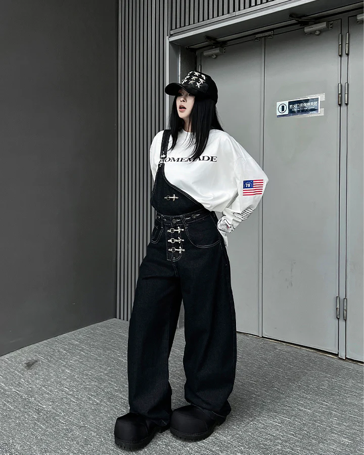 American Detachable 3-Way Strap Overalls - Image 7