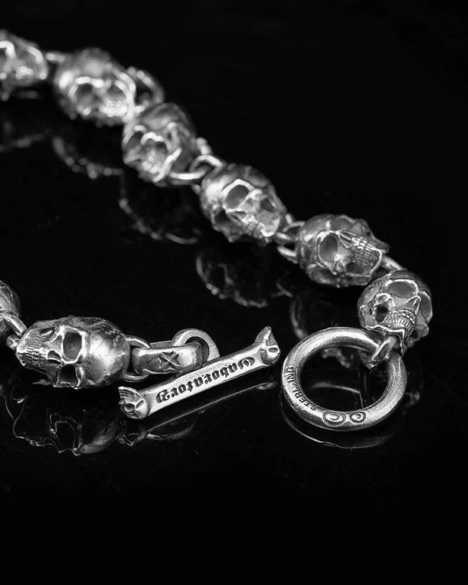 March 2024American Gothic Style Handcrafted Motorcycle Bracelet - Image 4