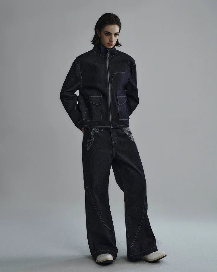 American High Street Flared Black Jeans - Image 2