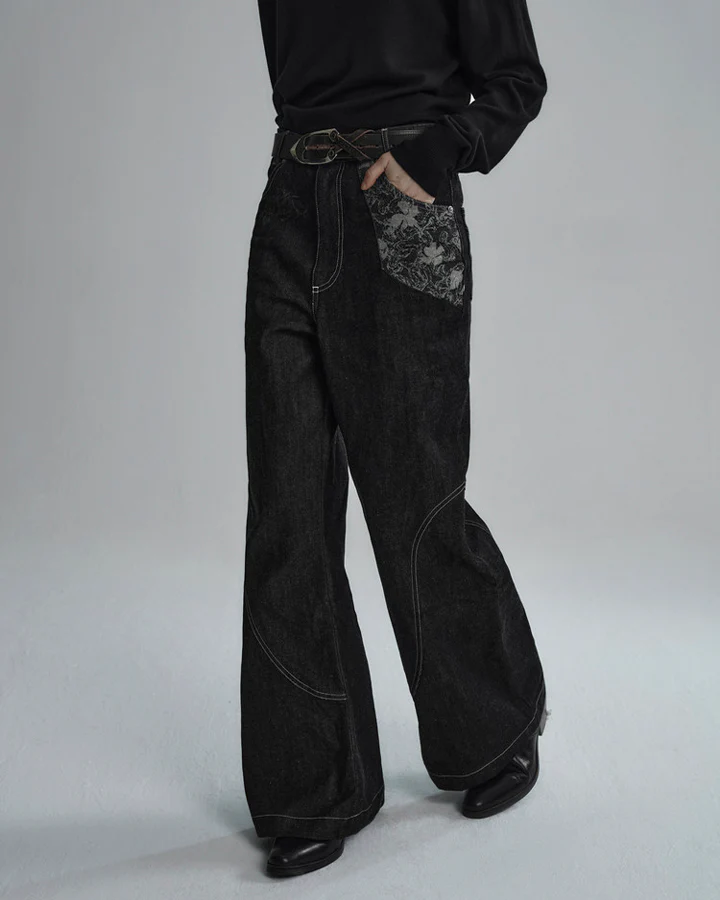 American High Street Flared Black Jeans - Image 3
