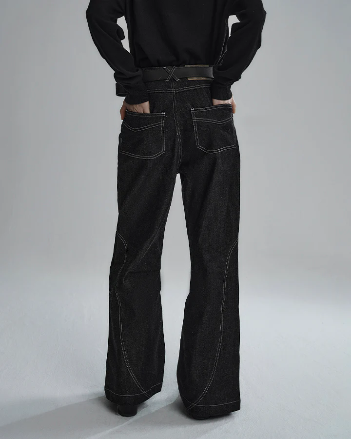 American High Street Flared Black Jeans - Image 7