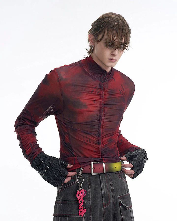 American High Street Mesh Long Sleeve Shirt - Image 2