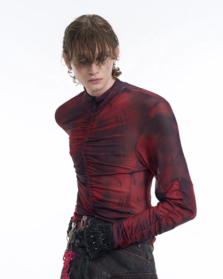 American High Street Mesh Long Sleeve Shirt - Image 3