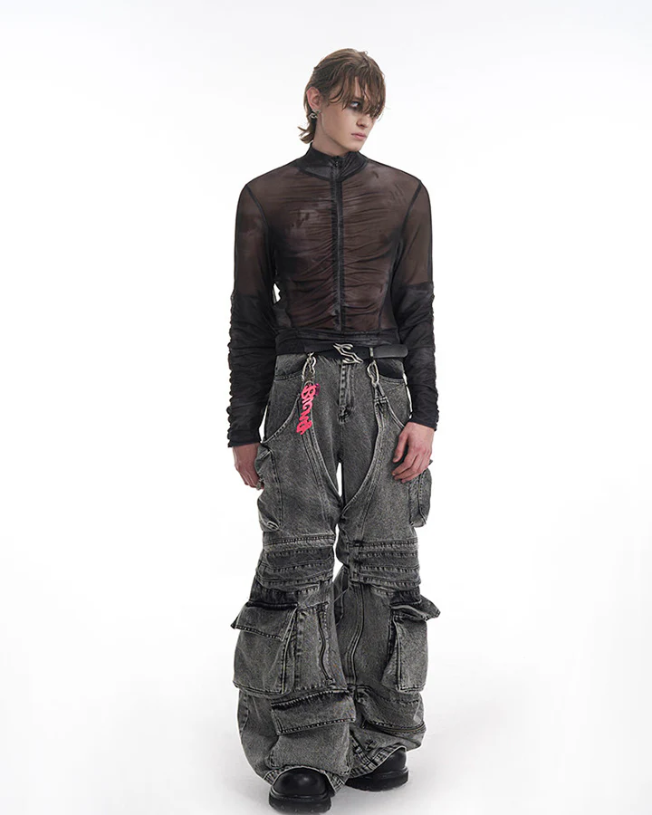 American High Street Mesh Long Sleeve Shirt - Image 7