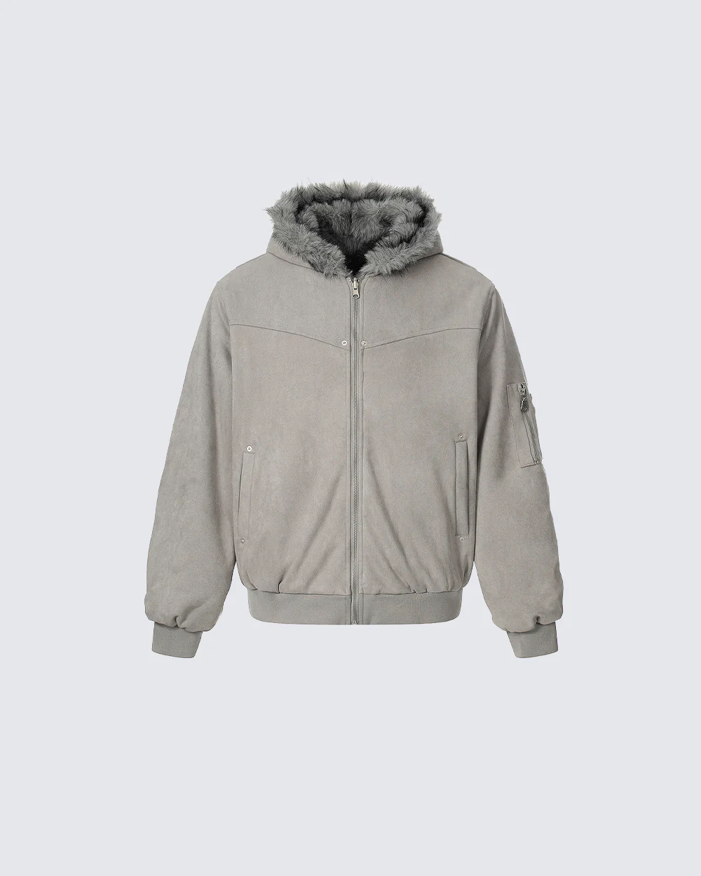 American High-Street Reversible Fleece Flight Jacket - Image 5