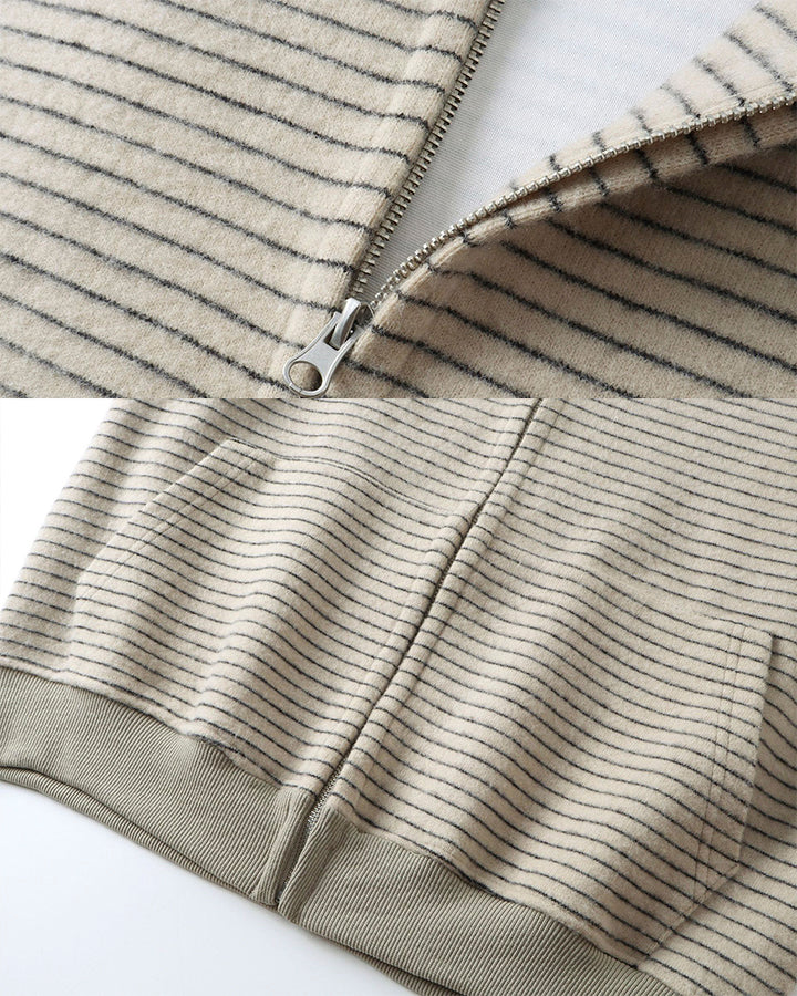 American High-Street Striped Hooded Sweatshirt - Image 13