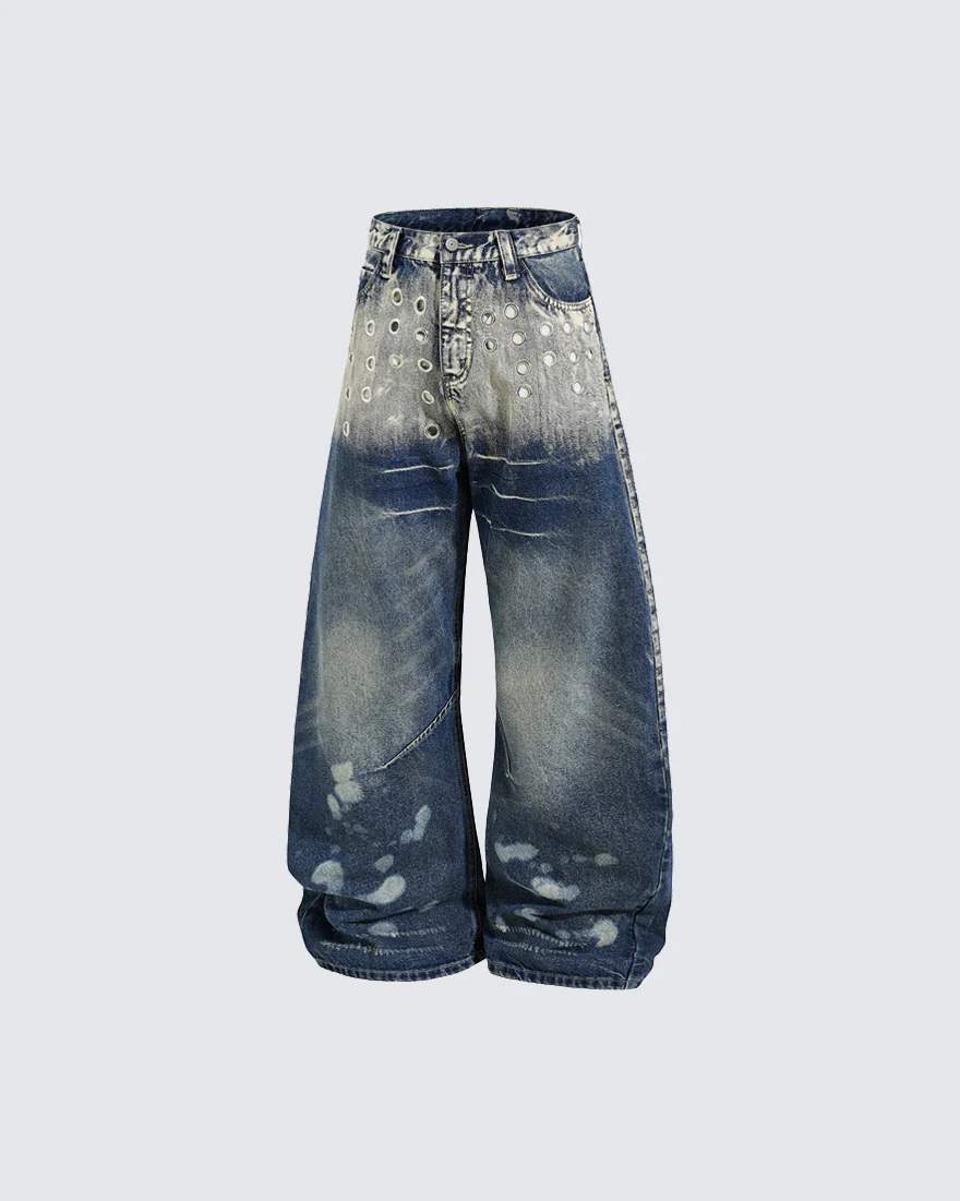 American Punk Metal Blade Denim Pants - Image 3