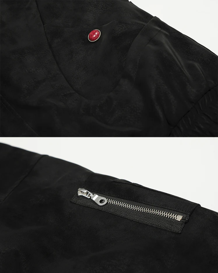 American Retro Fur-Collar Fleece-Lined Cotton Jacket - Image 10