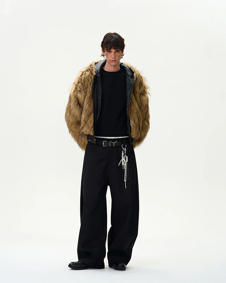 American Retro Reversible Thick Eco PU Leather Jacket - Image 4