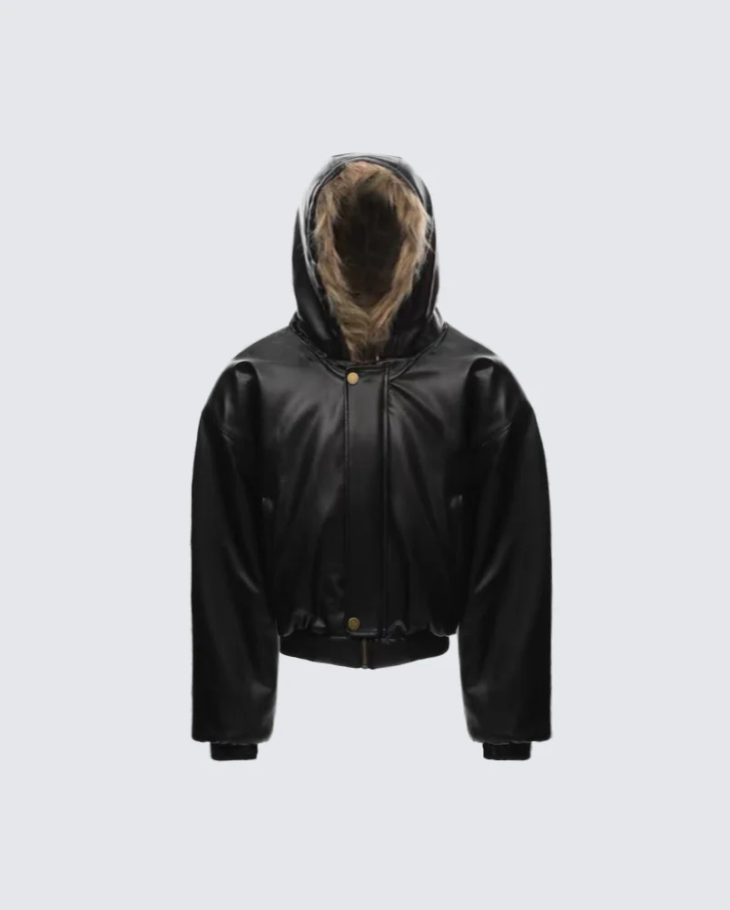 American Retro Reversible Thick Eco PU Leather Jacket - Image 5