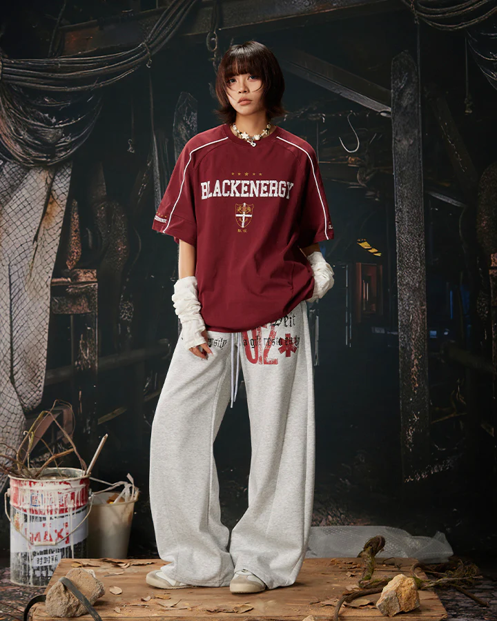 American Retro Street Graphic Star Print Sweatpants - Image 9
