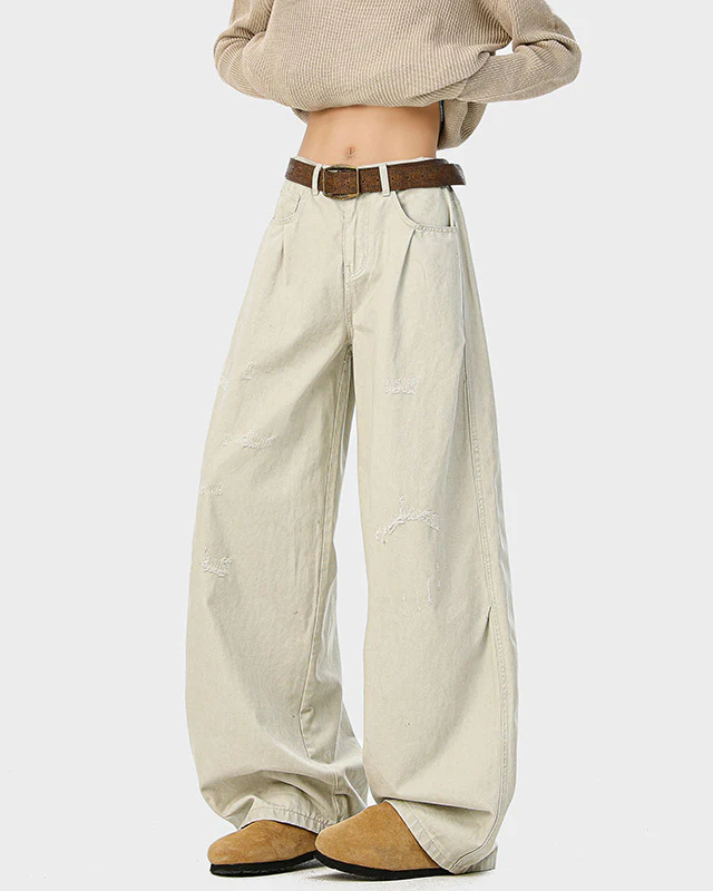 American Retro Wrinkled Straight-Leg Cargo Pants - Image 2