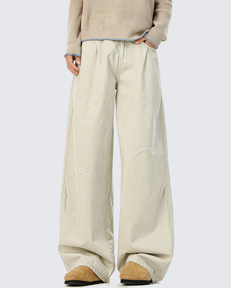 American Retro Wrinkled Straight-Leg Cargo Pants - Image 3