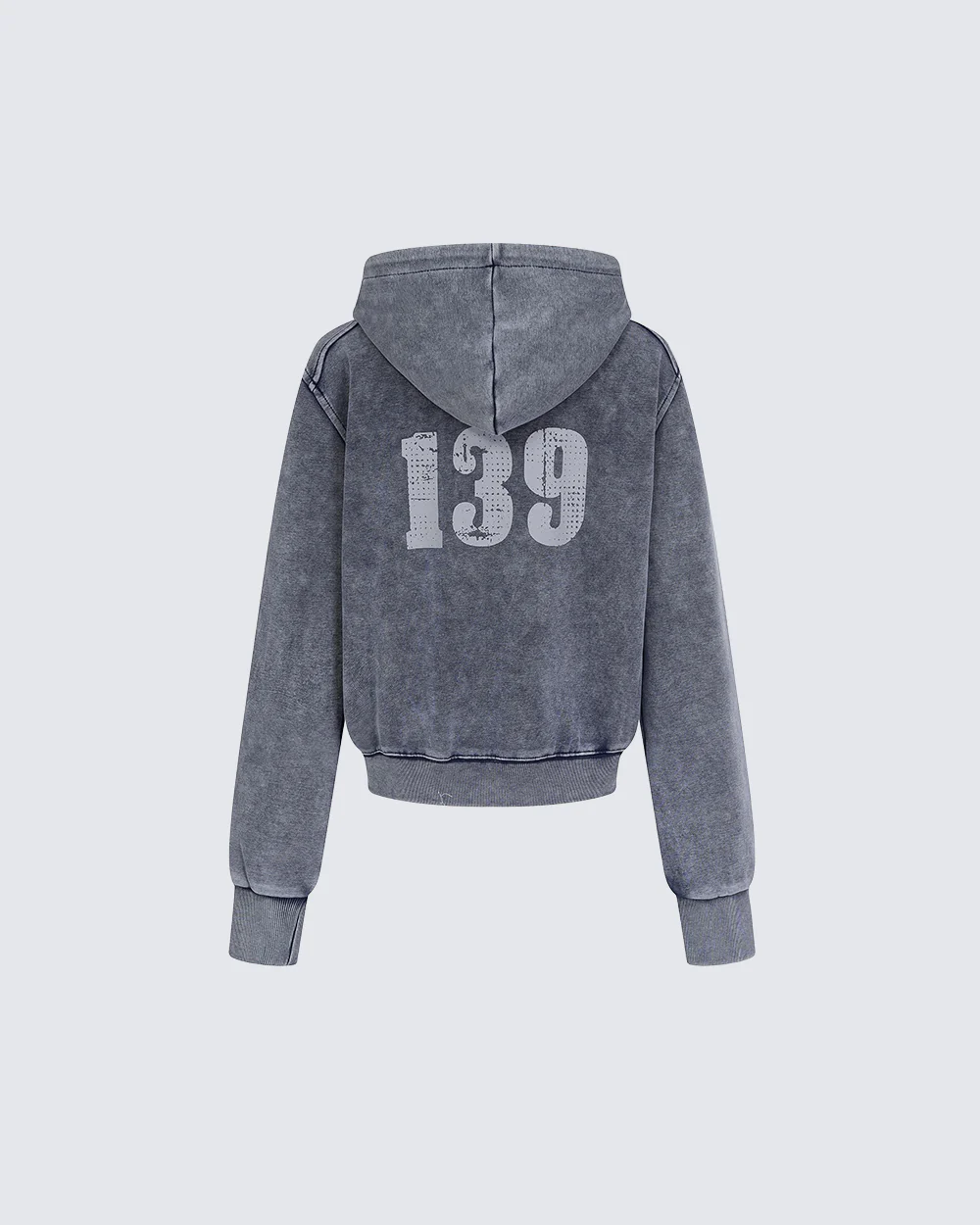 American Street Distressed Print Zip-Up Hoodie - Image 2