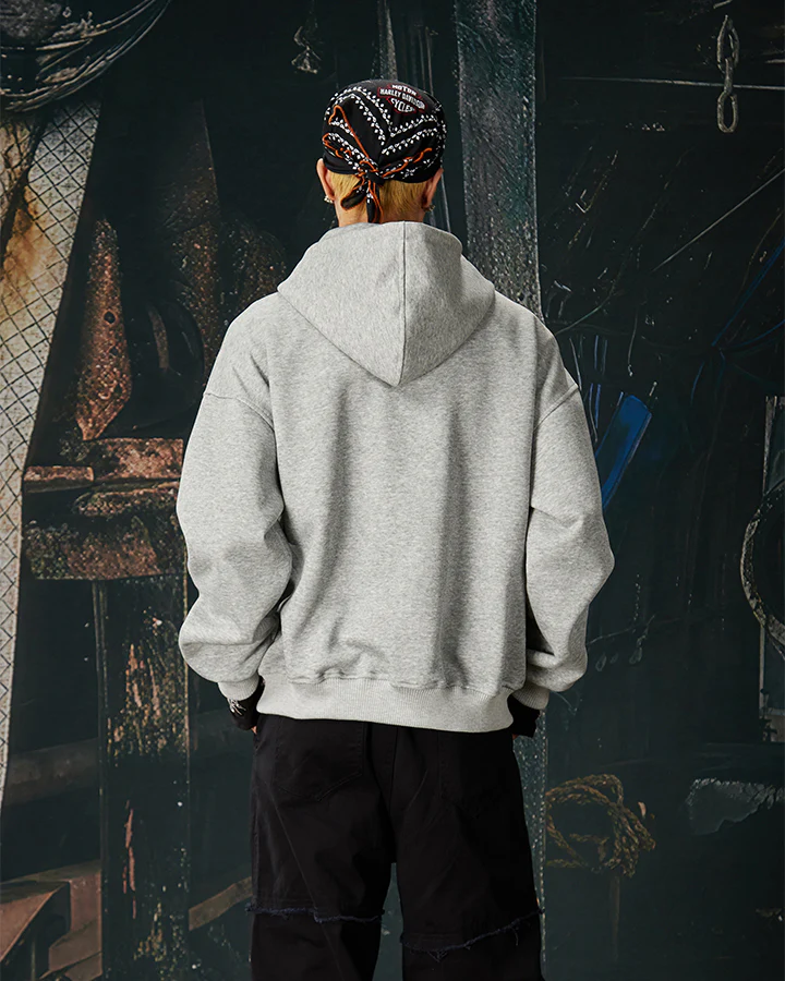 American Street Portrait Graffiti Zip-Up Hoodie - Image 6