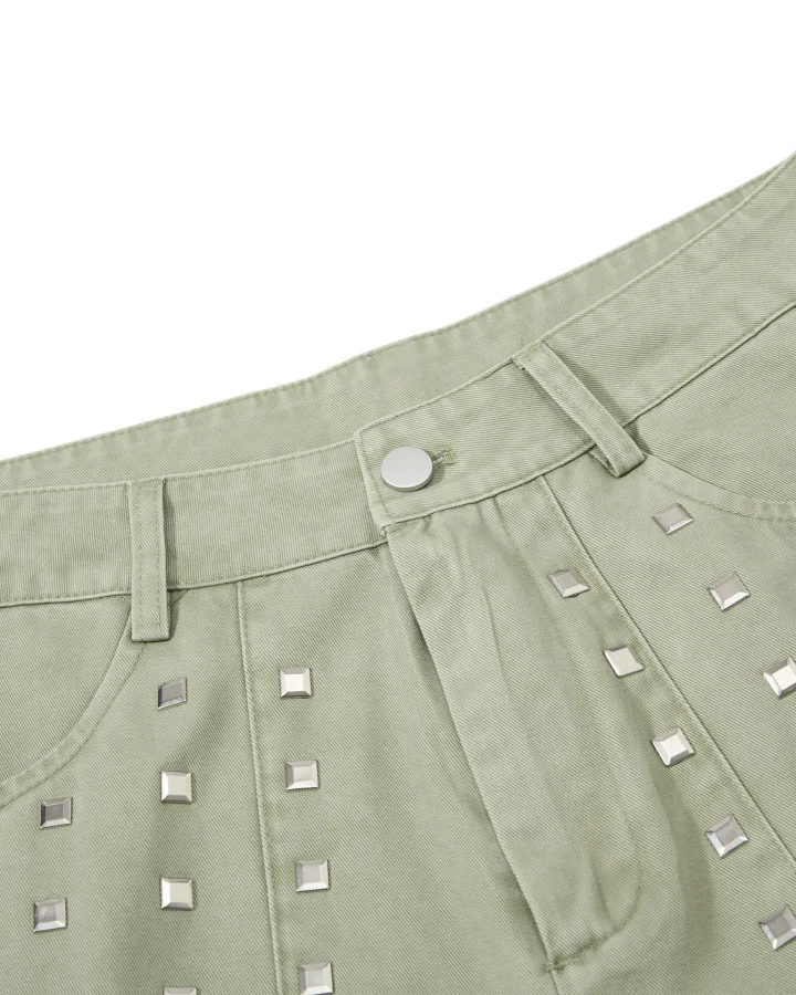 American Street Studded Wide-Leg Cargo Pants - Image 9