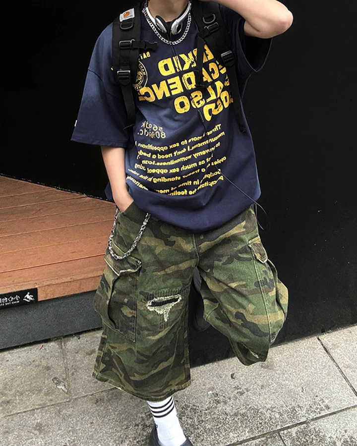 American Street Style Graphic Print T-Shirt - Image 2