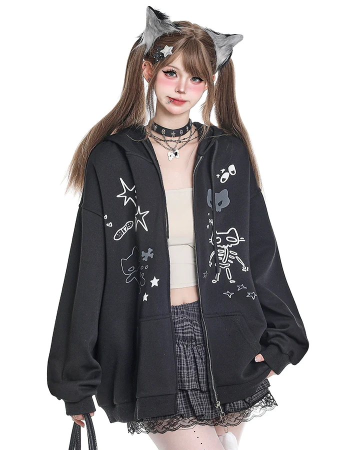 American Style Graphic Hoodie Subculture - Image 6