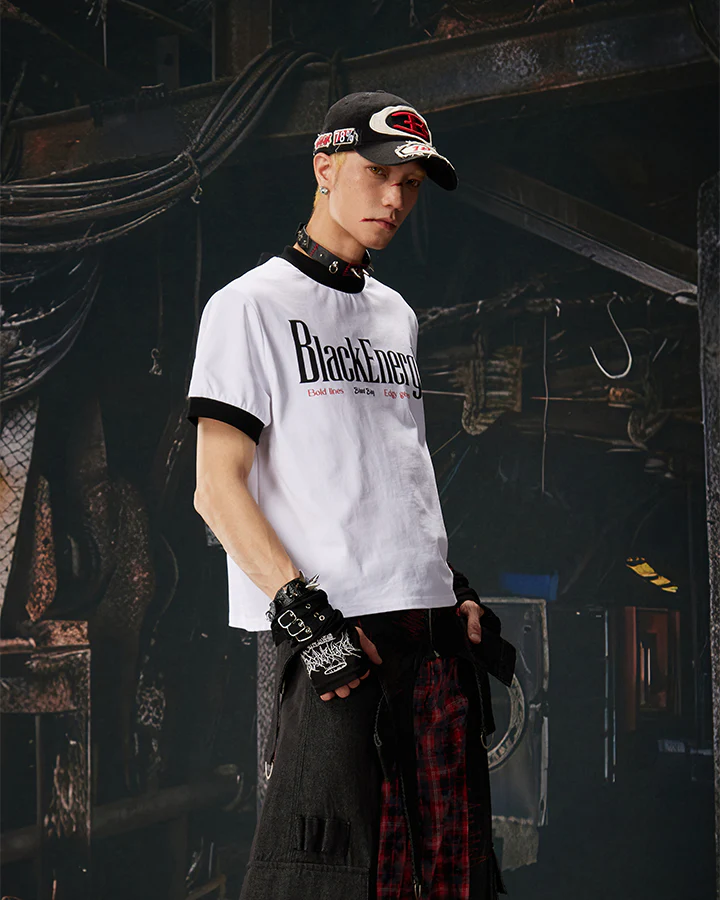 American Style Lip Print Regular-Shoulder T-Shirt - Image 10