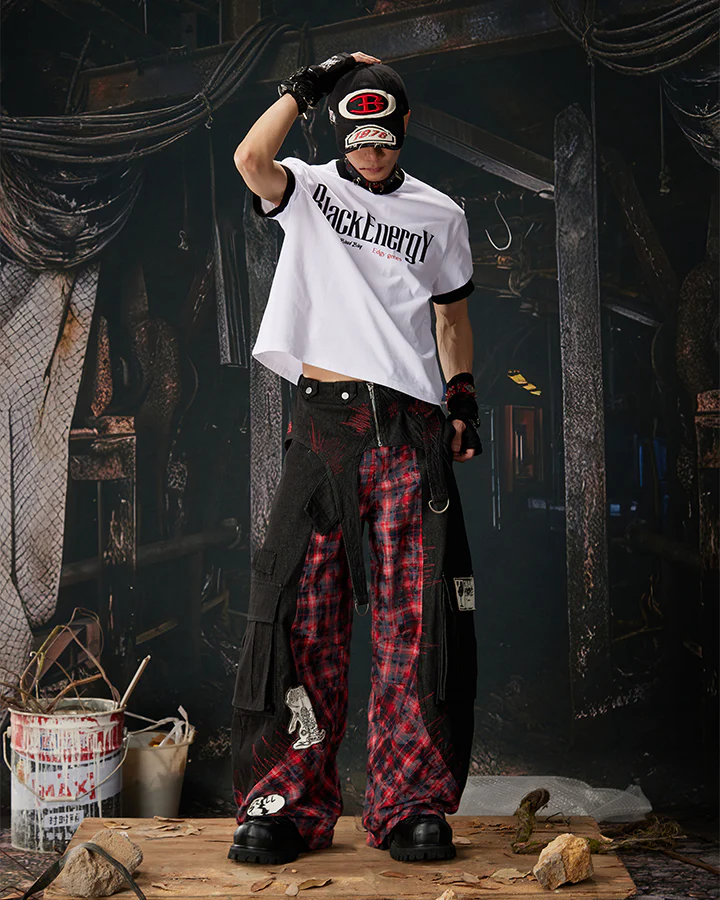 American Style Lip Print Regular-Shoulder T-Shirt - Image 3