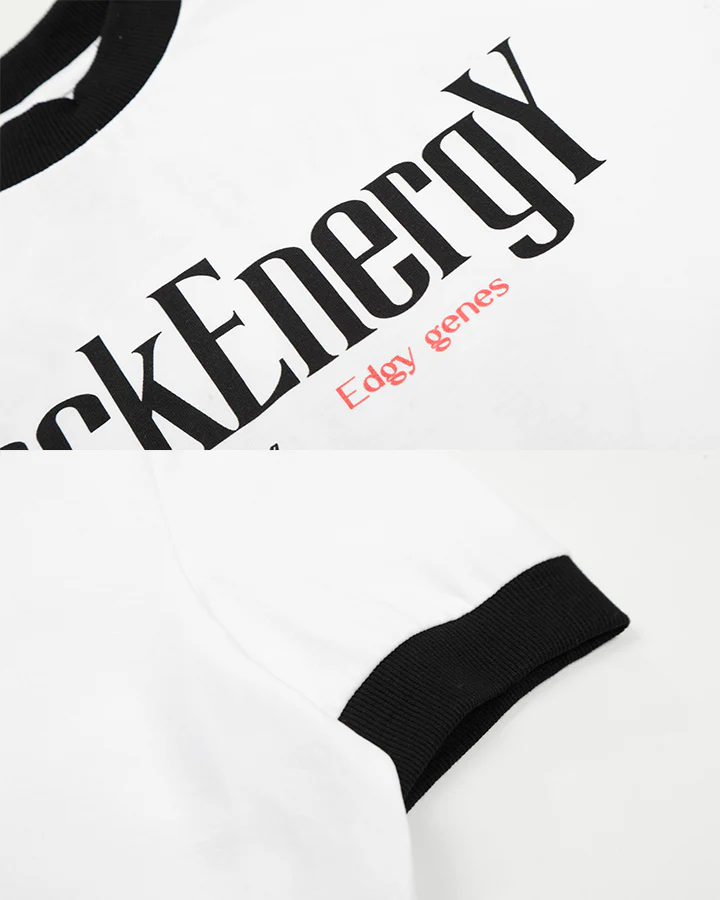 American Style Lip Print Regular-Shoulder T-Shirt - Image 8