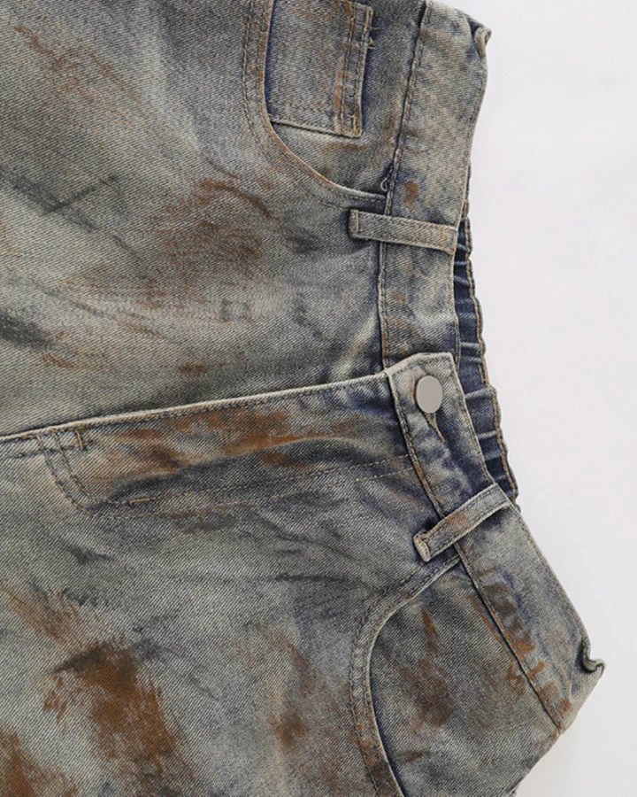American Vintage Dirty Wash Loose Fit Denim Shorts - Image 4