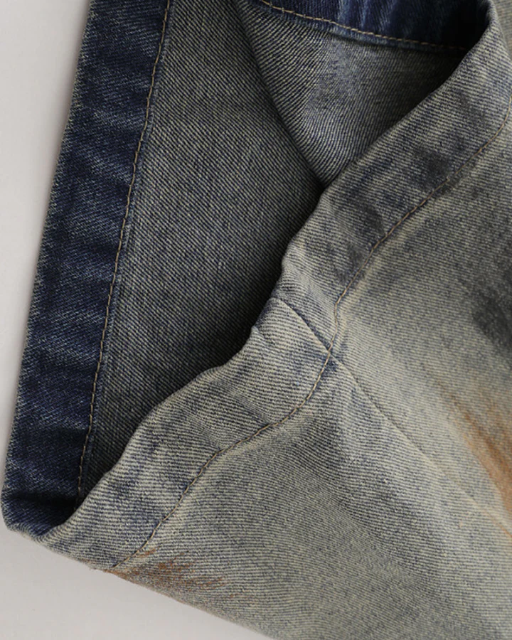 American Vintage Dirty Wash Loose Fit Denim Shorts - Image 5