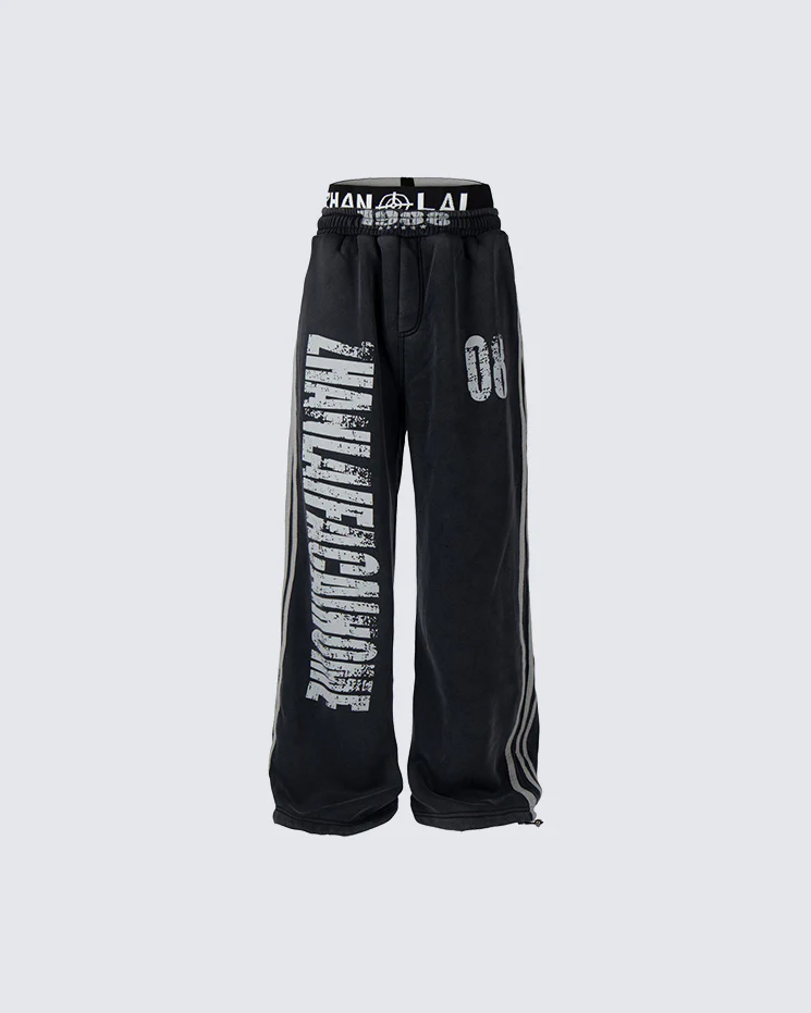 American Vintage Distressed Double-Waist Sweatpants - Image 4