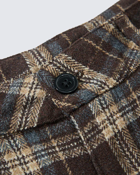American Vintage Multi-Pocket Checkered Cargo Pants - Image 4