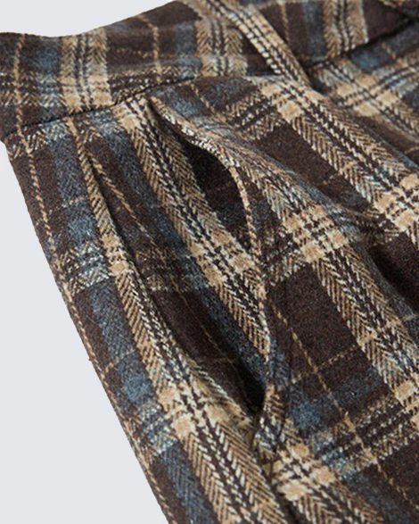 American Vintage Multi-Pocket Checkered Cargo Pants - Image 6