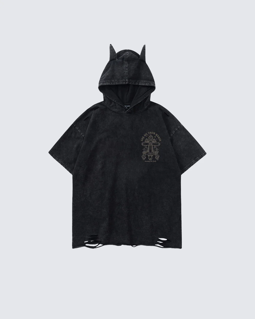 American Vintage Printed Hooded T-shirt - Image 2